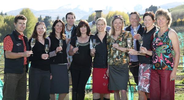 The Appellation Central Wine Tours team with director Philip Green (left) and director Wendy Johnston (right)  